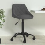 vidaXL Chaise de salle à manger Gris foncé Velours