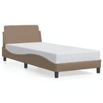 vidaXL Cadre de lit sans matelas cappuccino 90x190 cm similicuir