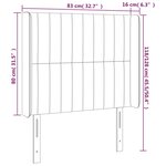 vidaXL Tête de lit avec oreilles Crème 83x16x118/128 cm Tissu