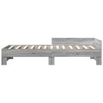 vidaXL Cadre de lit sonoma gris 100x200 cm bois d'ingénierie