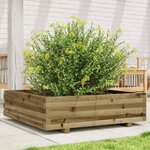 vidaXL Jardinière 90x90x26 5 cm bois de pin imprégné