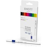 Etui de 10 feutres emott 'essential colors' pointe fine assortis uni-ball