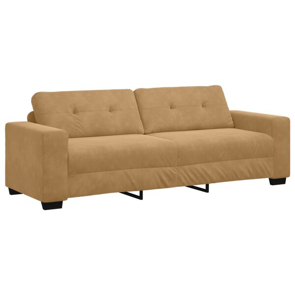 Canapé 3 places vidaXL en velours marron de 180 cm