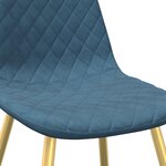 vidaXL Chaises à manger lot de 2 Bleu Velours
