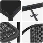 vidaXL Ensemble de jardin de 7 pièces Noir Poly Rattan