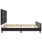 lit vidaXL Noir 180x200 cm en Velours