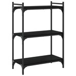 vidaXL Bibliothèque à 3 niveaux noir 60x30x86 cm bois d'ingénierie
