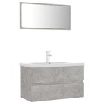 vidaXL Meubles de salle de bain gris béton bois d'ingénierie