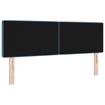 Tête de lit vidaXL avec bouton en cristal capitonné bleu foncé 140 cm en velours