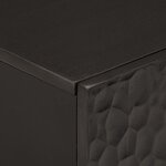 vidaXL Armoire lavabo de salle de bain noir bois massif de manguier