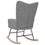 vidaXL Chaise à bascule Gris clair Tissu