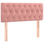 vidaXL Tête de lit Rose 100x7x78/88 cm Velours