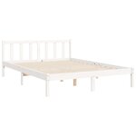 vidaXL Cadre de lit sans matelas blanc bois de pin massif