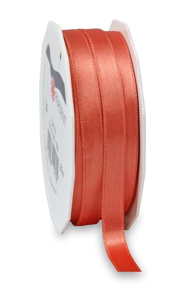 Satin double face 25-m-rouleau 10 mm corail