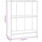 vidaXL Bibliothèque Sonoma gris 60x24x76 cm Bois d'ingénierie