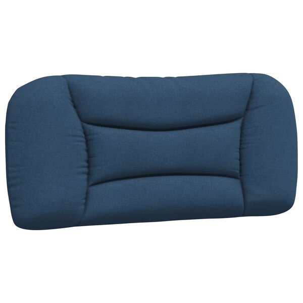 vidaXL Coussin de tête de lit bleu 80 cm tissu