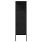 vidaXL Ensemble de mobilier de salle de bain 4 pièces Chêne Noir Bois d'ingénierie