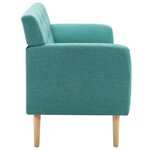 vidaXL Canapé à 3 places revêtement en tissu 172x70x82 cm vert