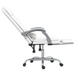 Fauteuil de massage inclinable de bureau informatique étude similicuir blanc 02_0025401