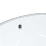 vidaXL Évier de salle de bain blanc 56x41x20 cm ovale céramique