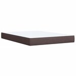 vidaXL Sommier à lattes de lit avec matelas Marron foncé 160x200 cm