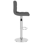 vidaXL Tabourets de bar lot de 2 gris foncé tissu