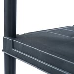 vidaXL Étagères de rangement 2 Pièces Noir 60x30x138 cm Plastique