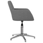 Chaise fauteuil siège pivotante de bureau informatique étude clair tissu gris 02_0024112
