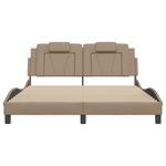 vidaXL Cadre de lit avec LED sans matelas cappuccino 160x200 cm