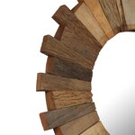 vidaXL Miroir mural Bois de récupération massif 70 cm