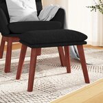 vidaXL Repose-pied Noir 45x29 5x35 cm Tissu