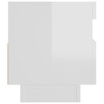 vidaXL Meuble TV avec lumières LED blanc brillant 80x35x40 cm