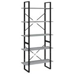 vidaXL Bibliothèque 5 niveaux Sonoma gris 80x30x175 cm