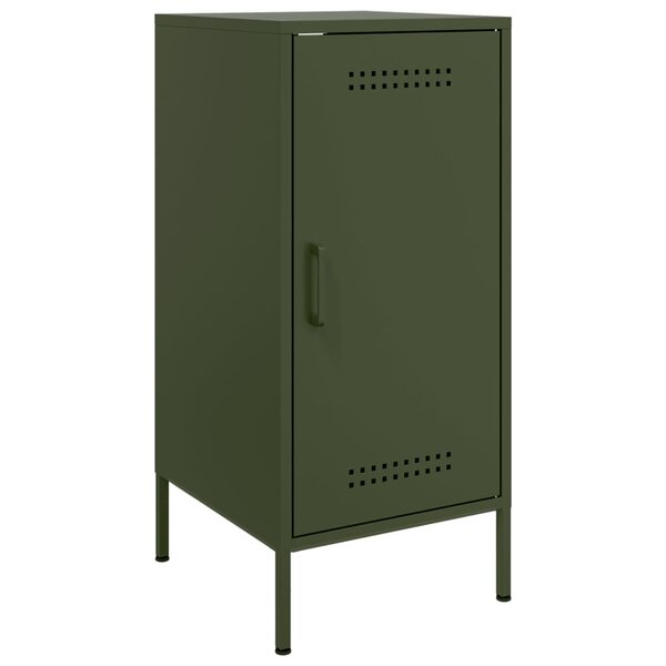 vidaXL Buffet vert olive 36x39x79 cm acier laminé à froid