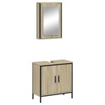 vidaXL Ensemble de meubles de salle de bain 2 Pièces chêne sonoma