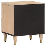 vidaXL Tables de chevet 2 Pièces 40x33x46 cm Bois de manguier solide