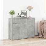 vidaXL Buffet Gris béton 88x30x70 cm Bois d'ingénierie