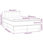 vidaXL Sommier à lattes de lit avec matelas LED Gris foncé 120x200 cm