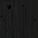 vidaXL Lit pour personne âgée noir 150x200 cm bois de pin massif