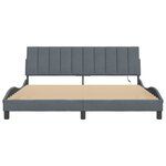 vidaXL Cadre de lit avec LED sans matelas gris foncé 180x200cm velours