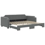 vidaXL Lit de jour avec lit gigogne gris foncé 80x200 cm tissu