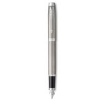 PARKER IM ESSENTIEL Stylo plume  Acier  Plume fine  encre bleue  Coffret cadeau