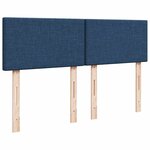 vidaXL Sommier à lattes de lit avec matelas Bleu 140x190 cm Tissu