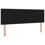 Tête de lit vidaXL Bouton Capitonné Noir 160 cm Tissu