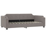 vidaXL Lit de jour avec gigogne et tiroirs taupe 90x200 cm tissu