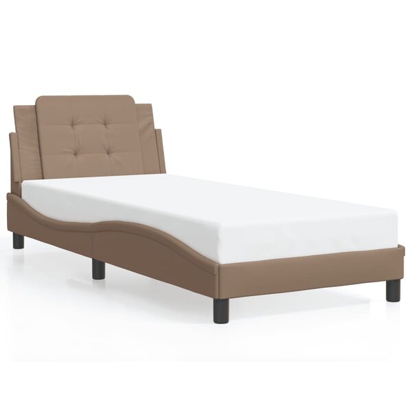 vidaXL Cadre de lit sans matelas cappuccino 90x200 cm similicuir