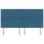 vidaXL Tête de Lit LED Bleu Foncé Ensemble de 3 180 cm Hauteur réglable