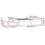 vidaXL Cadre de lit sans matelas avec tiroirs blanc 140x200 cm