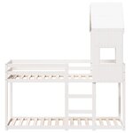 vidaXL Lit superposé sans matelas blanc 75x190 cm bois de pin massif
