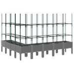 vidaXL Jardinière avec treillis gris clair 200x160x142 5 cm PP
